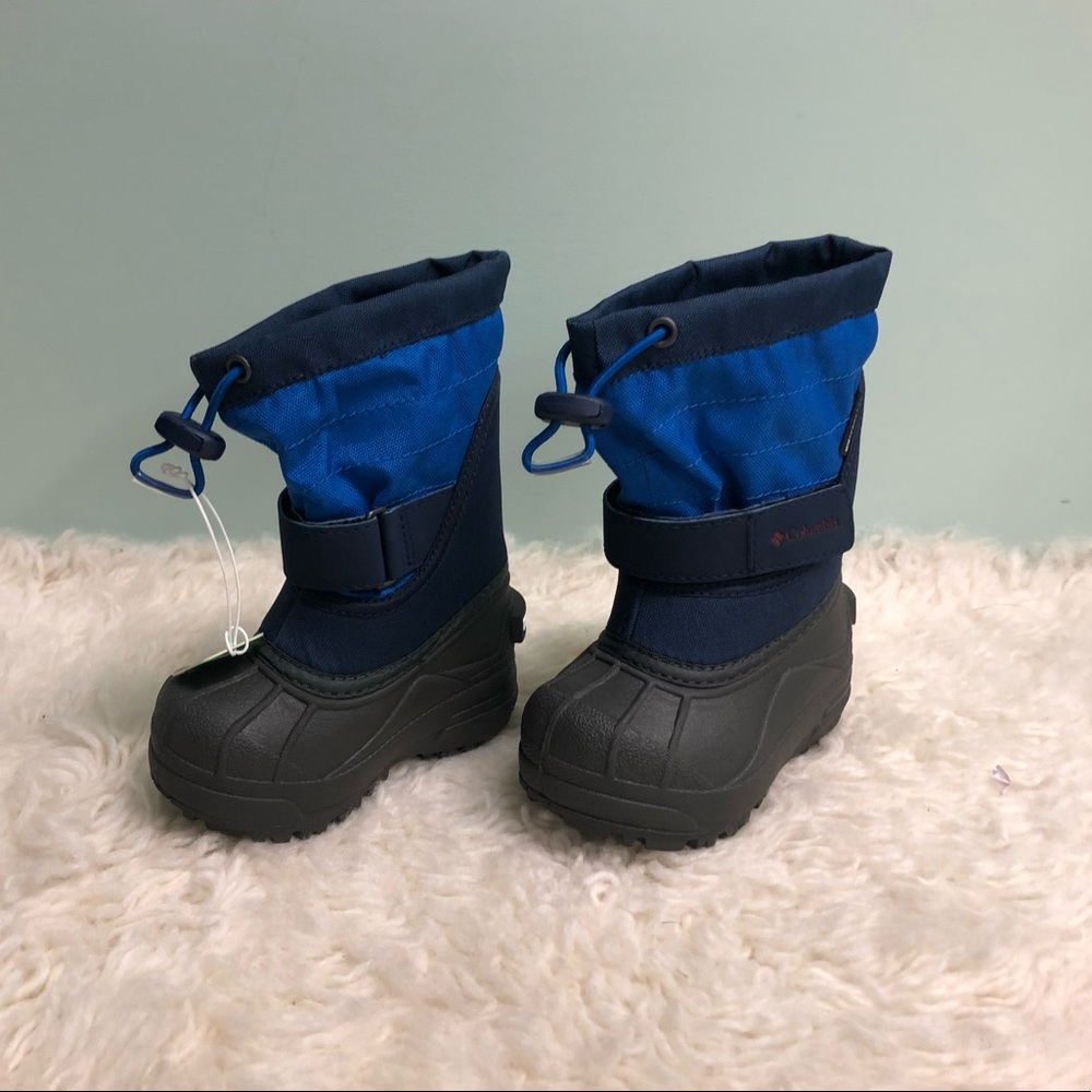 Columbia | Kid’s Powderbug Plus II Snow Boots | Blue & Black | Size 6